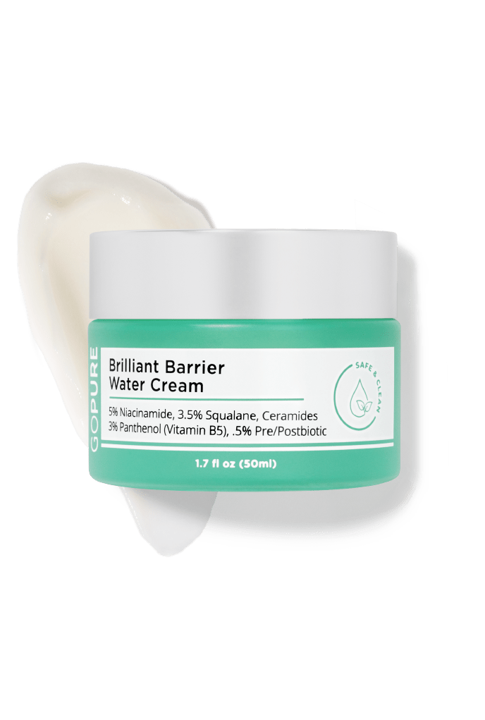 GOPURE Faiths Ageless Stocking Stuffers - Brilliant Barrier Water Cream, Firm & Lift Serum + Vitamin C Dry Oil