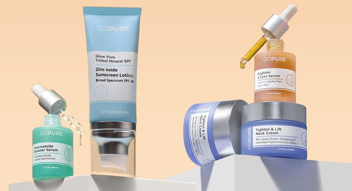 The top skincare products for sensitive skin: gentle cleanser, soothing moisturizer, and calming serum.